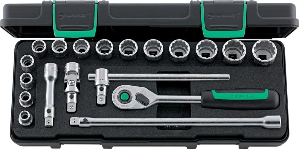 Steckschlüssel-Garnitur 3/8" 45/14/5I QR 19-teilig Stahlwille