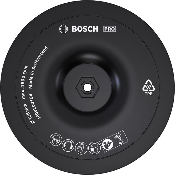 PRO Stützteller 125 x 8 mm, Klettverschluss